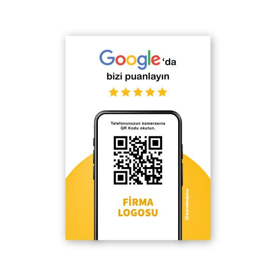 QR Kodlu Google Yorum ve Puanlama Standı - Föylük 
