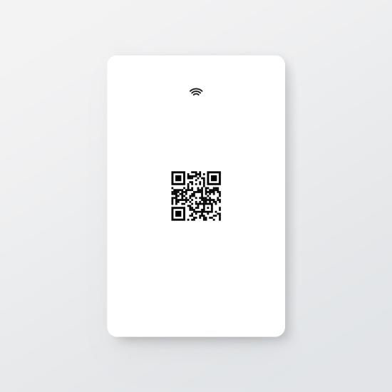 NFC ve QR Kodlu Dijital Kartvizit (Beyaz)