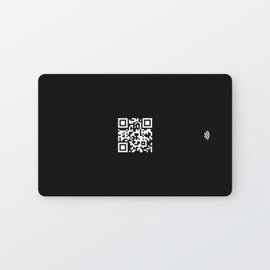 NFC ve QR Kodlu Dijital Kartvizit (Siyah)