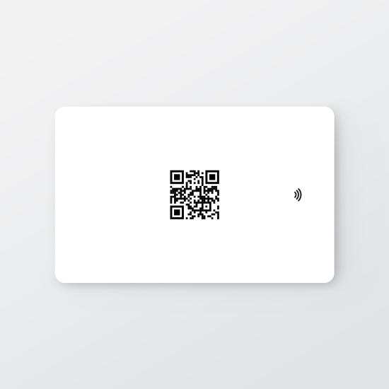 NFC ve QR Kodlu Dijital Kartvizit (Beyaz)