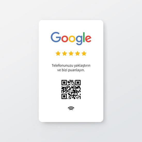 NFC ve QR Kodlu Google Yorum Kartı