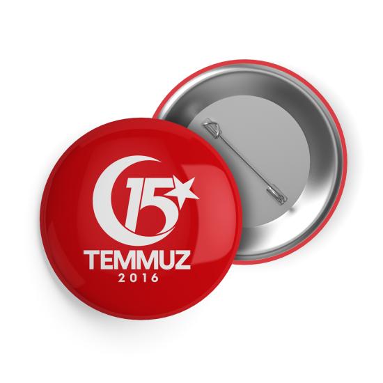 15 Temmuz İğneli Buton Rozet