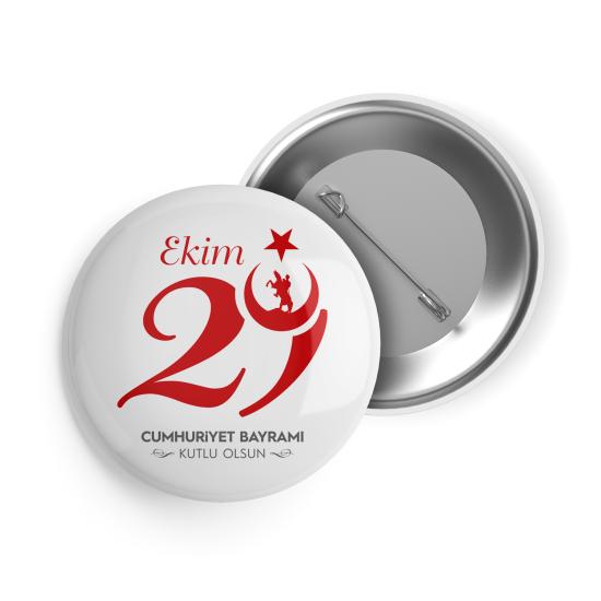 29 Ekim Cumhuriyet Bayramı İğneli Buton Rozet