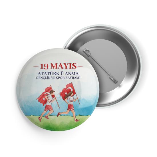 19 Mayıs Gençlik ve Spor Bayramı Buton Rozet