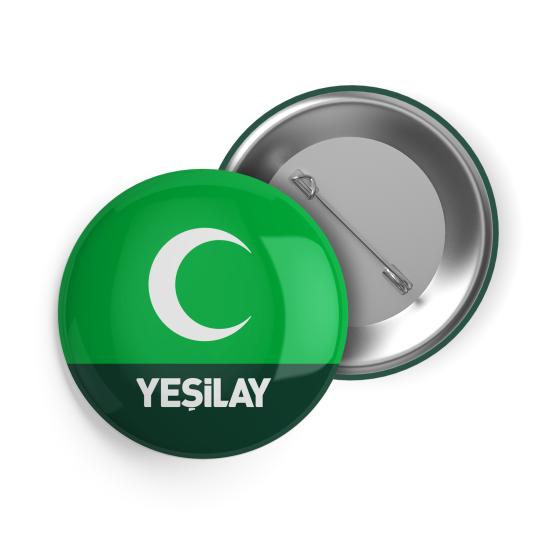 Yeşilay Logolu İğneli Buton Rozet