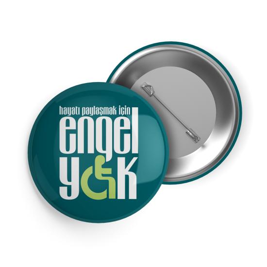 Engelliler Günü ’’Engel Yok’’ İğneli Buton Rozet