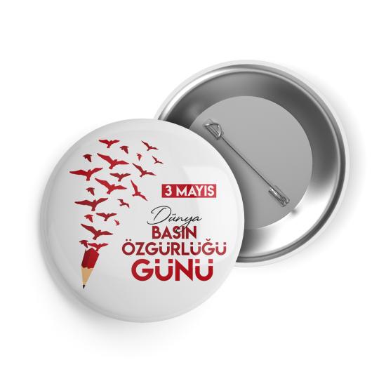 3 Mayıs Basın Özgürlüğü Günü İğneli Buton Rozet